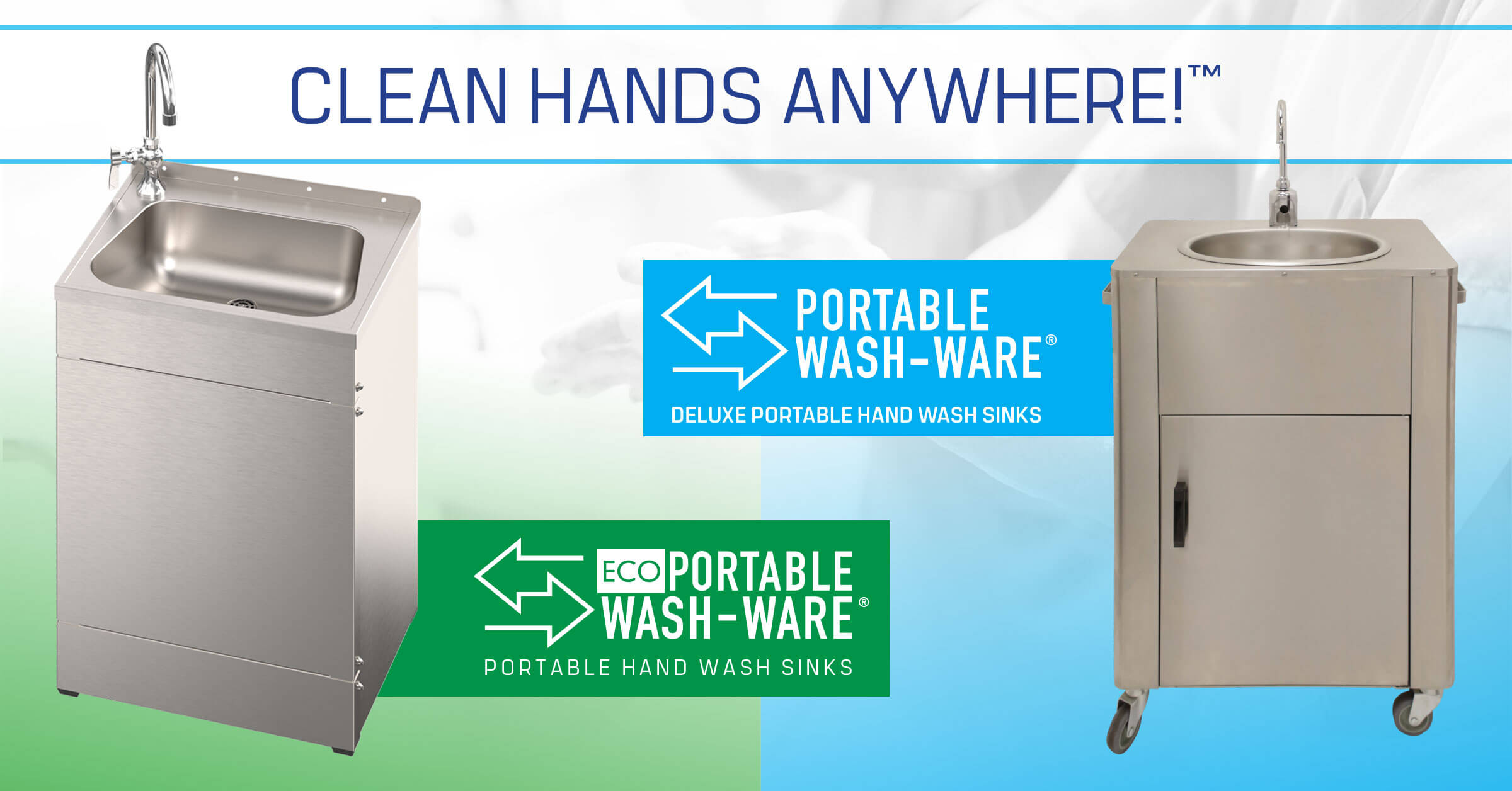 Portable Hand Washing Stations: Portable Wash-Ware and Eco-Portable Wash-Ware