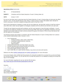 Download and read the lead-free statement to learn more.