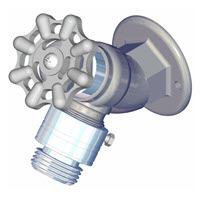 Option: Compression Hose Bibb Faucet with Vacuum Breaker and Wheel Handle