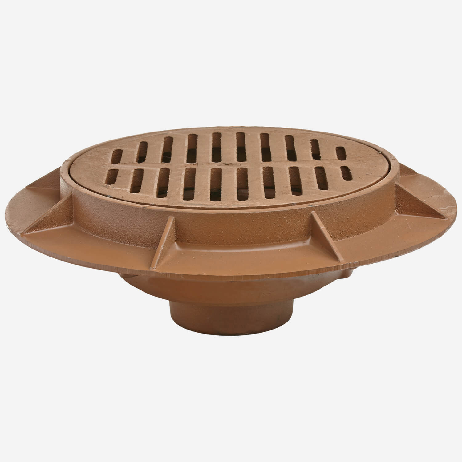 Large Parking Deck Floor Drain with Heavy-Duty Wide Flange Collar for Precast Slabs
