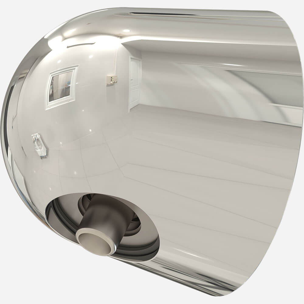 Option: Ligature-Resistant Conical Shower Head with Swivel Nozzle