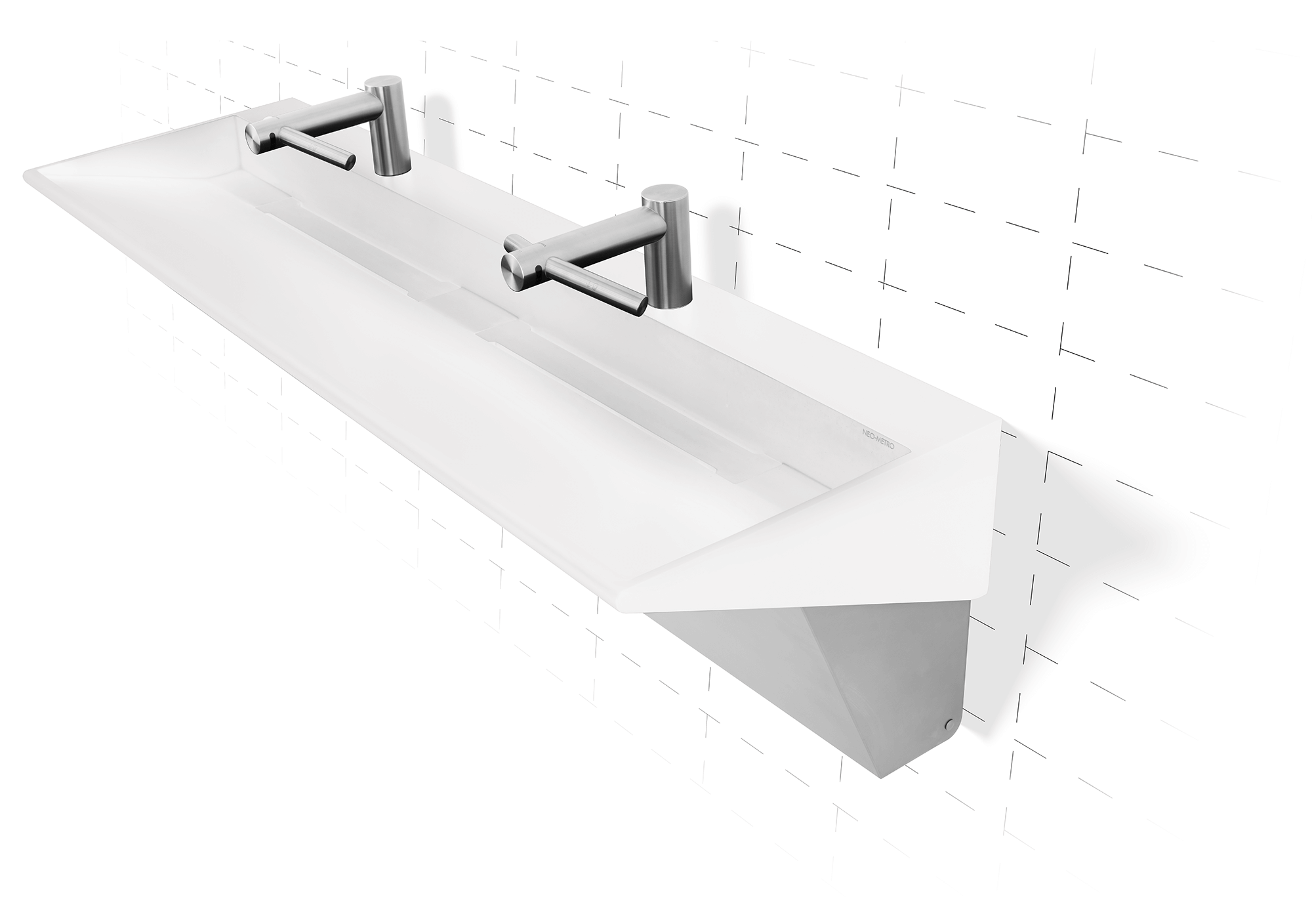WEDGE™ Commercial Bathroom Sink, White