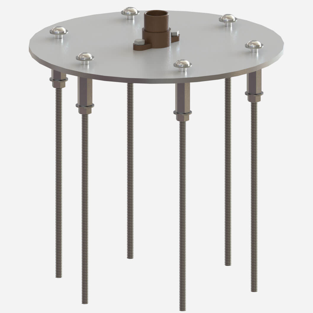 Option: In-Ground Anchor Plate for Shower