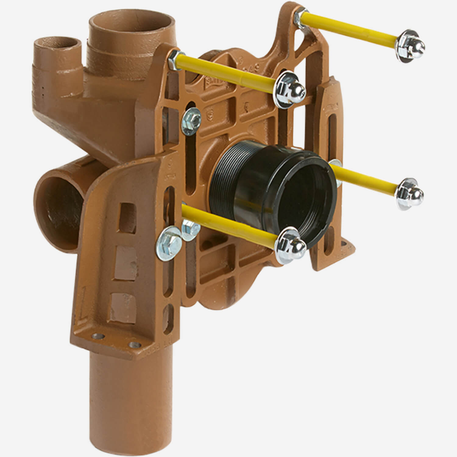 Vertical Fittings with Two Side Hub Inlets, Deep Rough-In Type