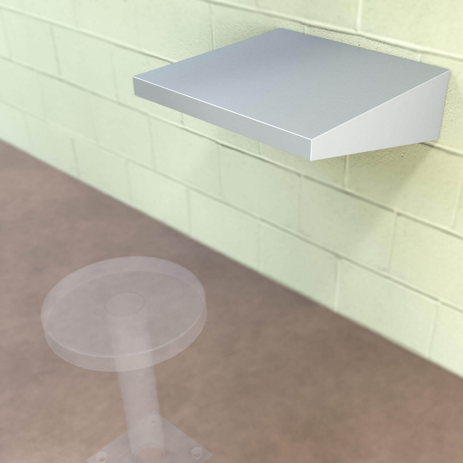 Wall-Mounted Detention Desk