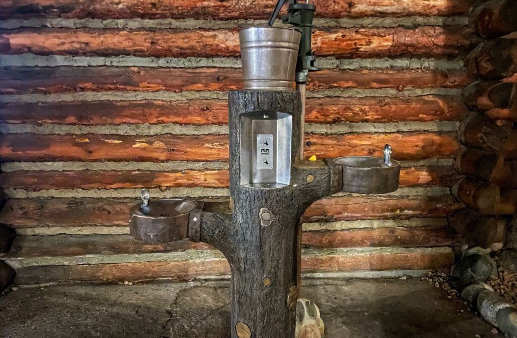 Murdock custom tree themed drinking fountain in Disneyland