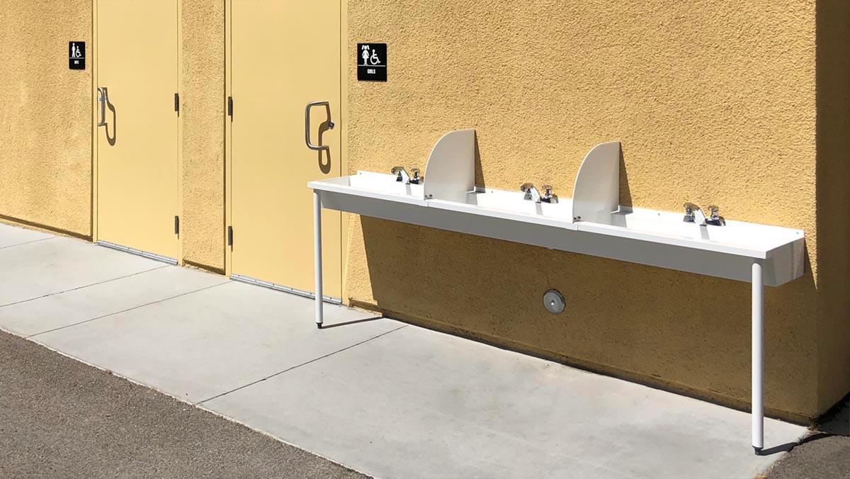 Three-Station Eco-Trough™ for Las Vegas School