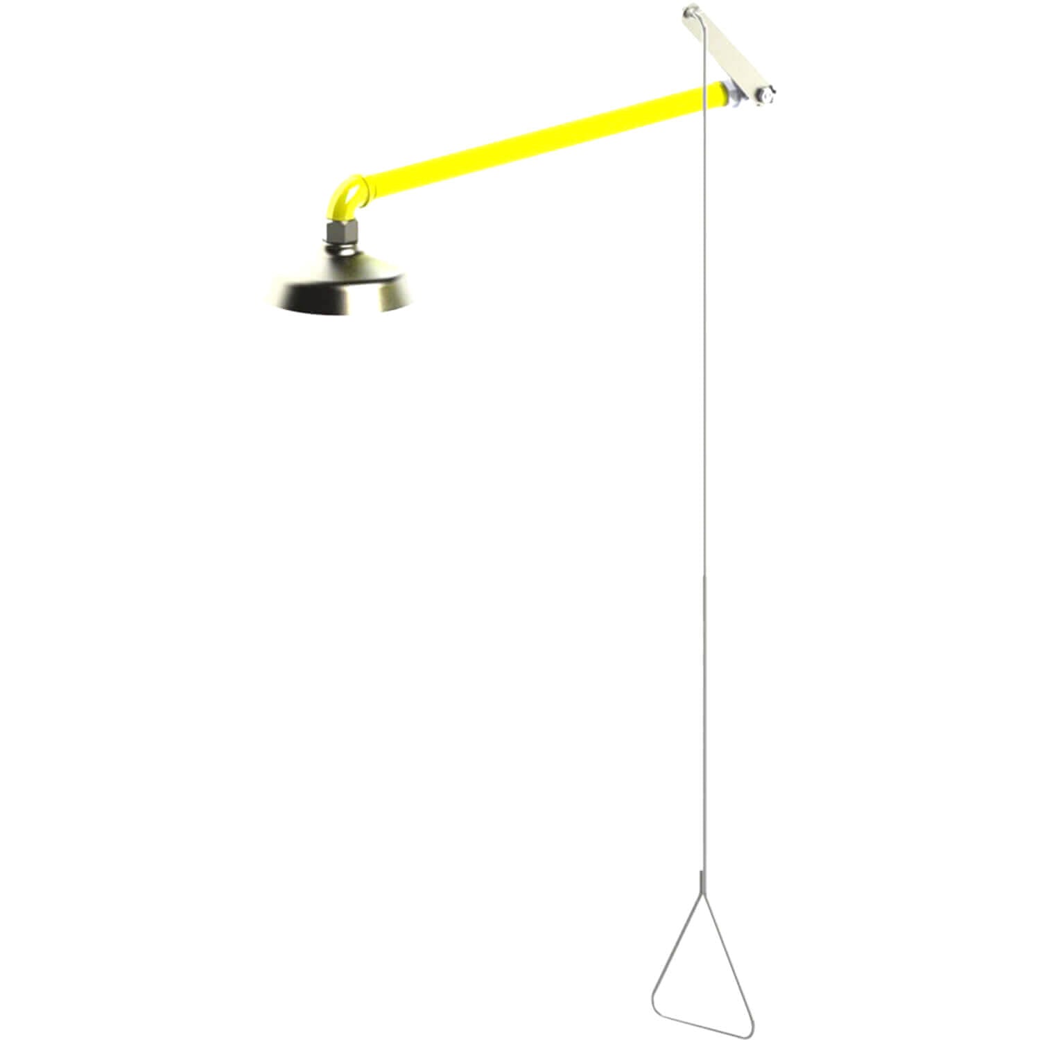 Barrier-Free Stainless Steel Horizontal Mount Safety Shower with 60" Pull Rod