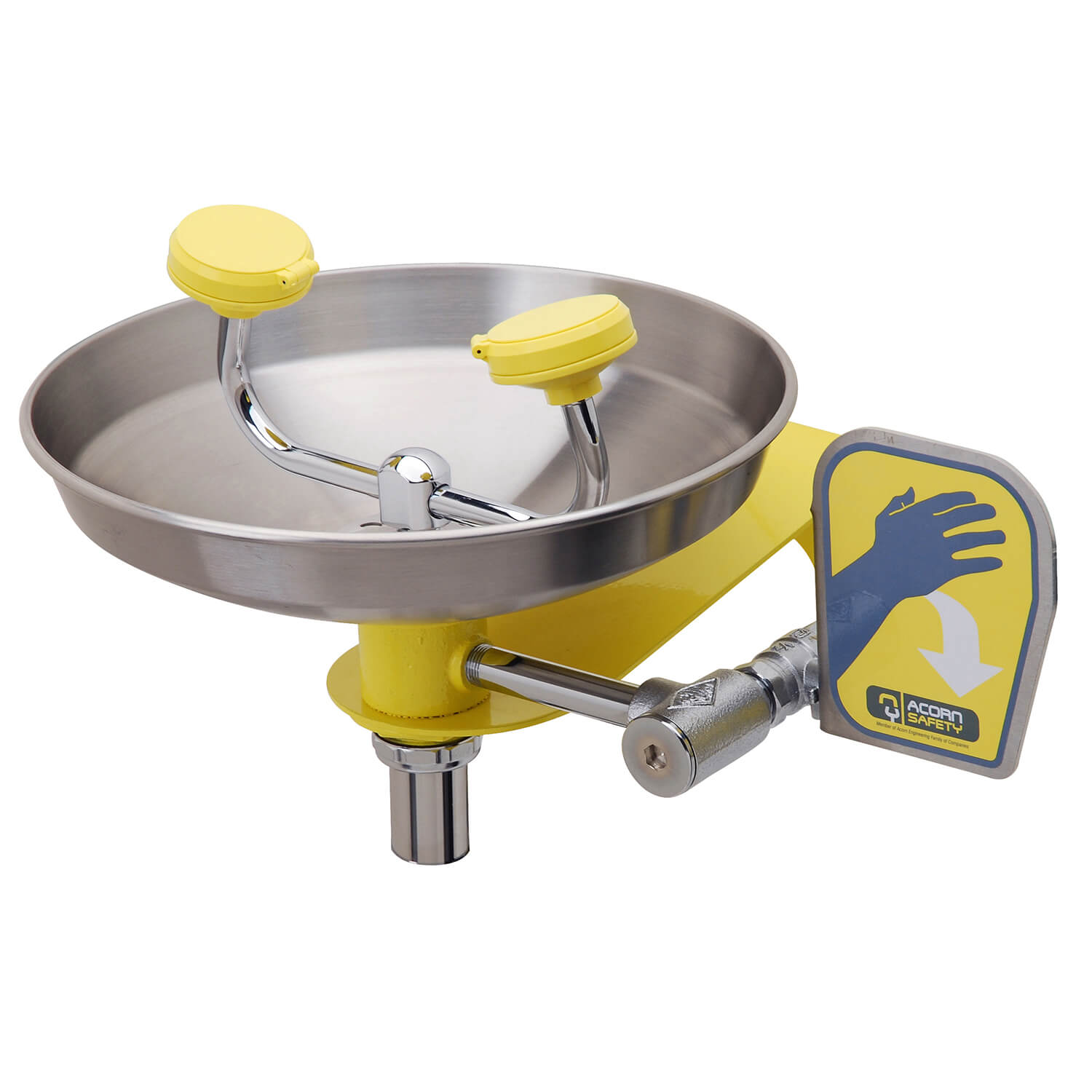 Stainless Steel Bowl, Wall Mount Eye-Face Wash Station