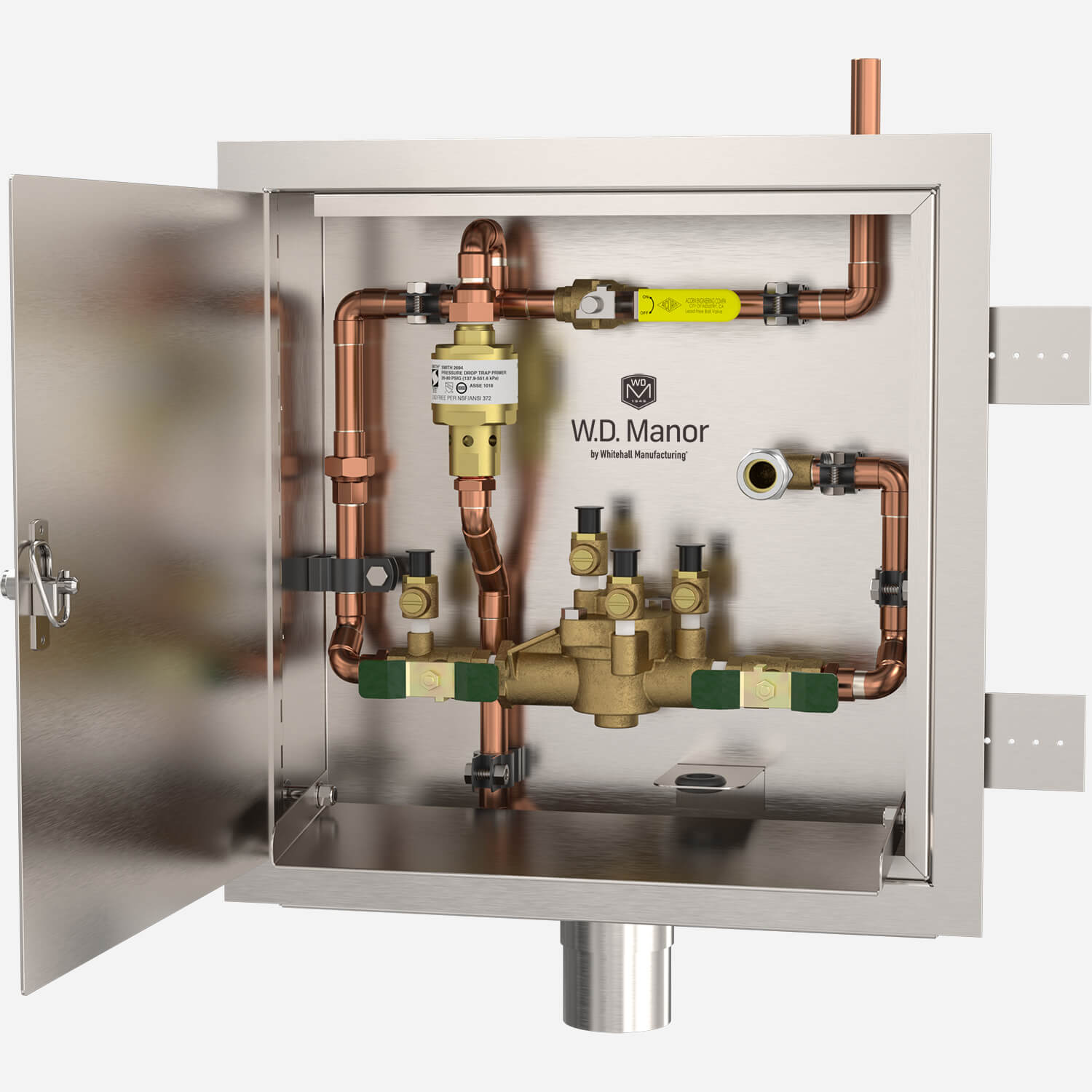 Dialysis Box with Backflow Preventer and Trap Primer