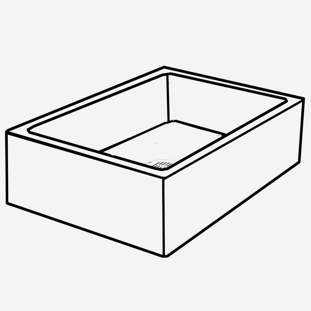 36" x 24" x 10" Height Reduced Terrazzo Mop Sink