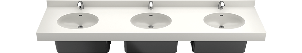 Three-User Station/90 Inch Wide