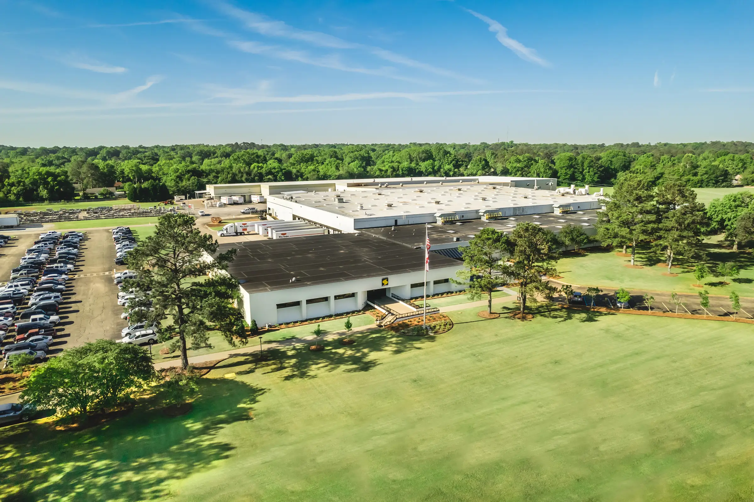 Aerial view of Jay R. Smith manufacturing facility
