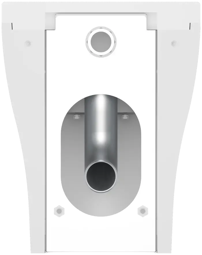 LR2135 rear view showing adjustable rough-in