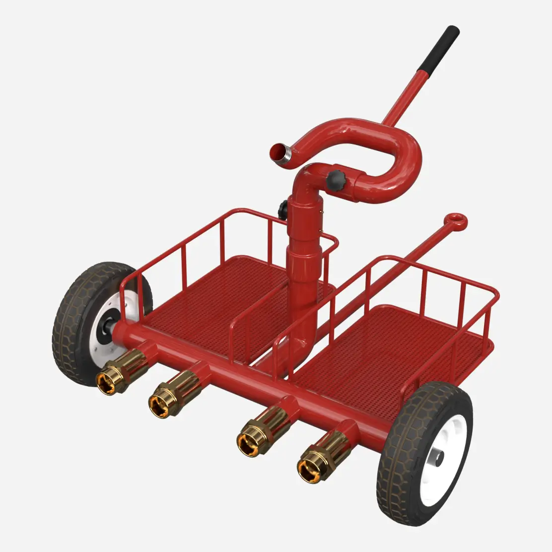 Single-Waterway Fire Monitor and Trailer