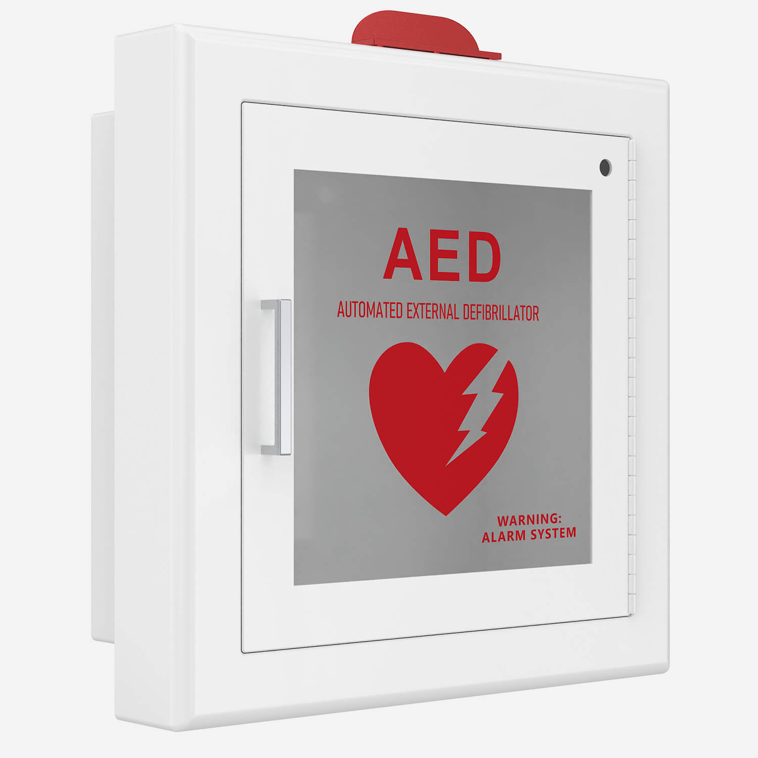 3" Rolled Edge Semi-Recessed Steel 14" x 14" AED Cabinet