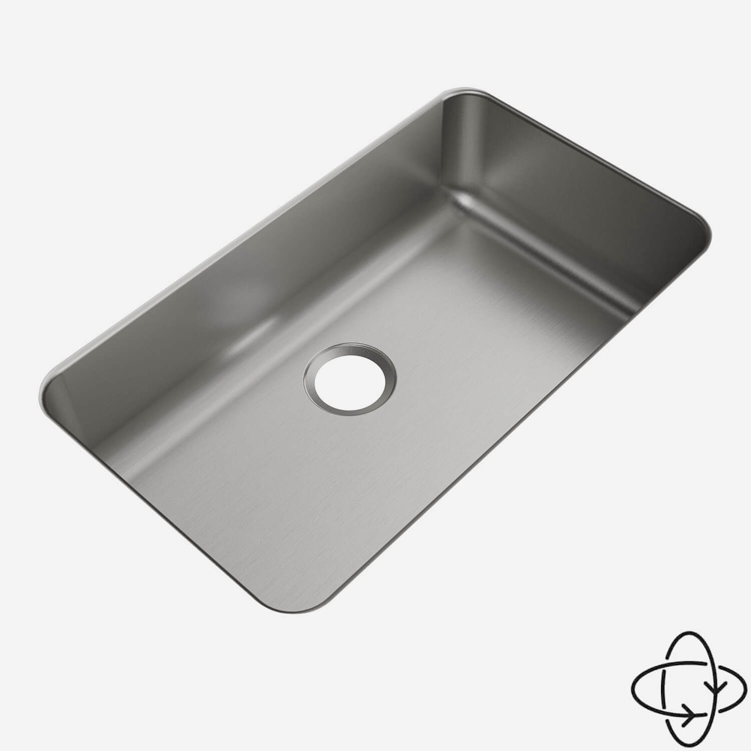 Acorn-Sinks® Stainless Steel Undermount Sink,  28" x 16"