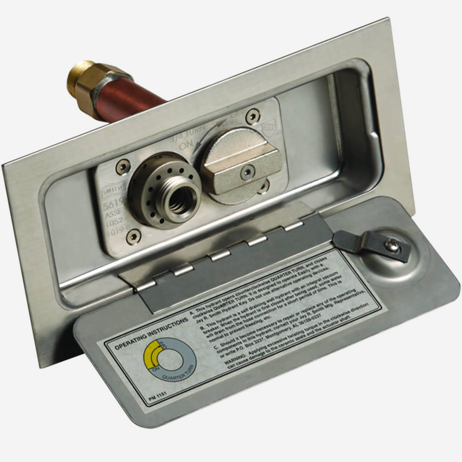 Guardian Dual Check® Hydrant and Stainless Steel Box with Concealed Hose Connection