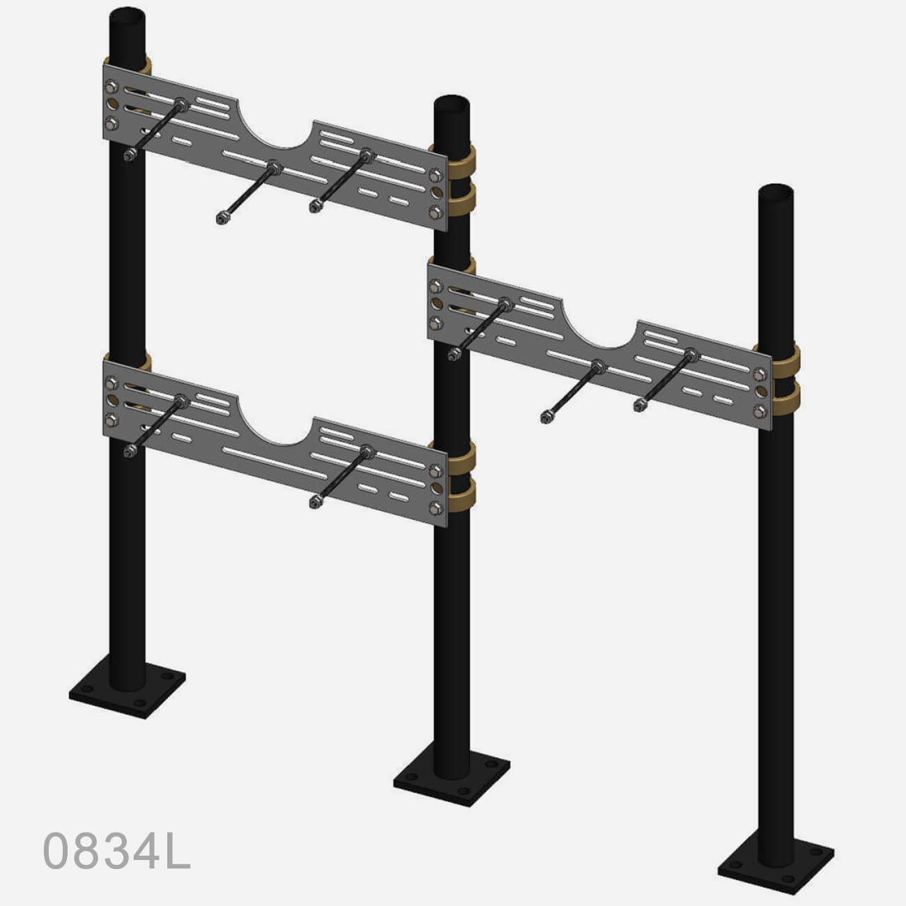 Floor Mounted Support for Wall-Mounted Bi-Level Electrical Water Cooler