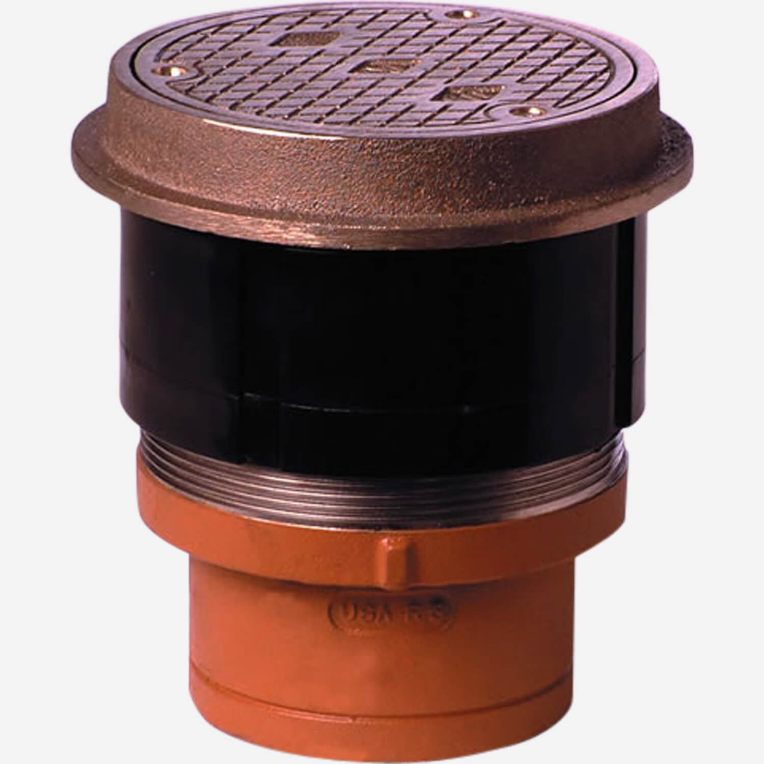 Finished Floor Cleanouts with Round Extra Heavy Duty Nickel Bronze Tops