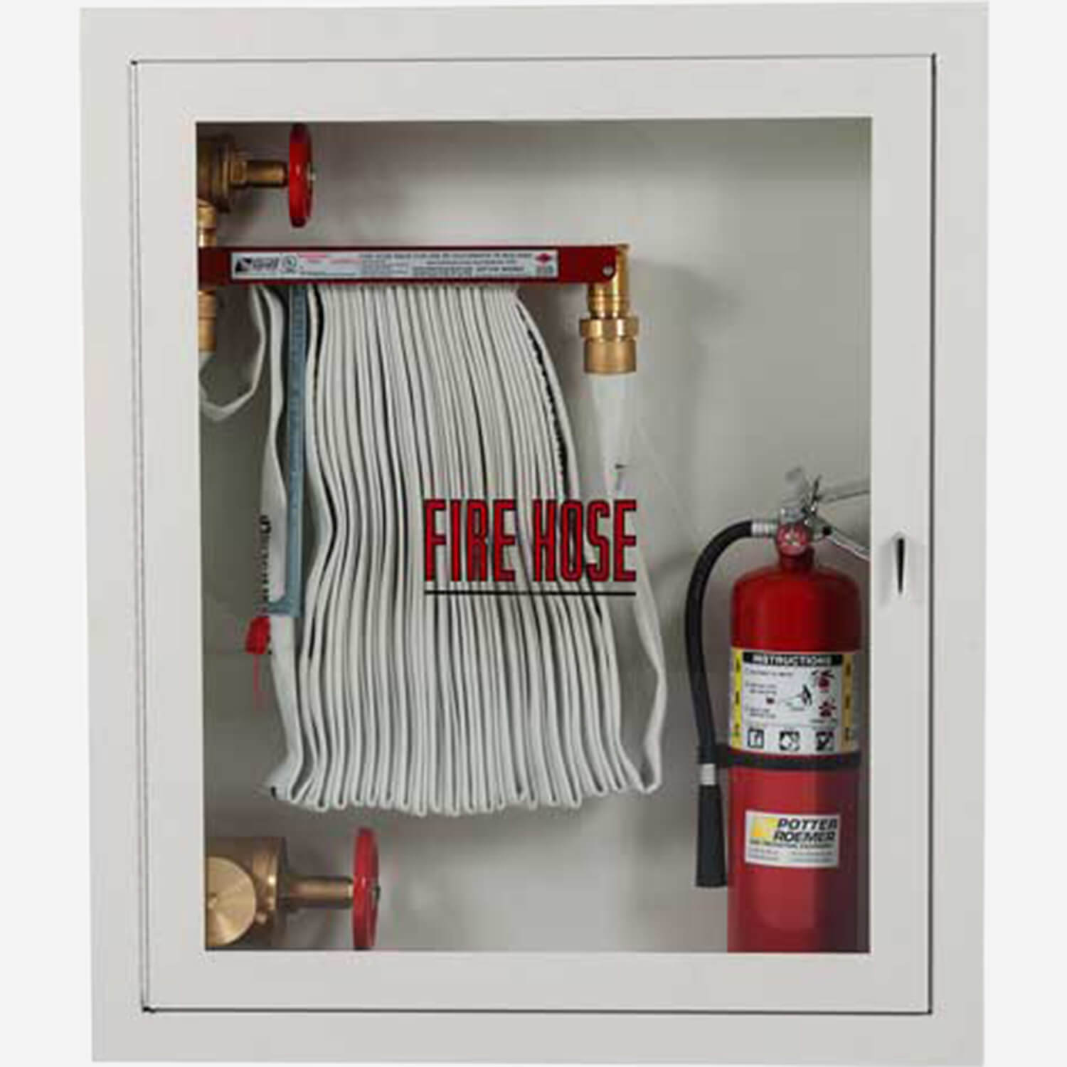 Fire Rated 1.5" Fire Hose Rack 2.5" Fire Dept. Valve and Extinguisher Cabinet