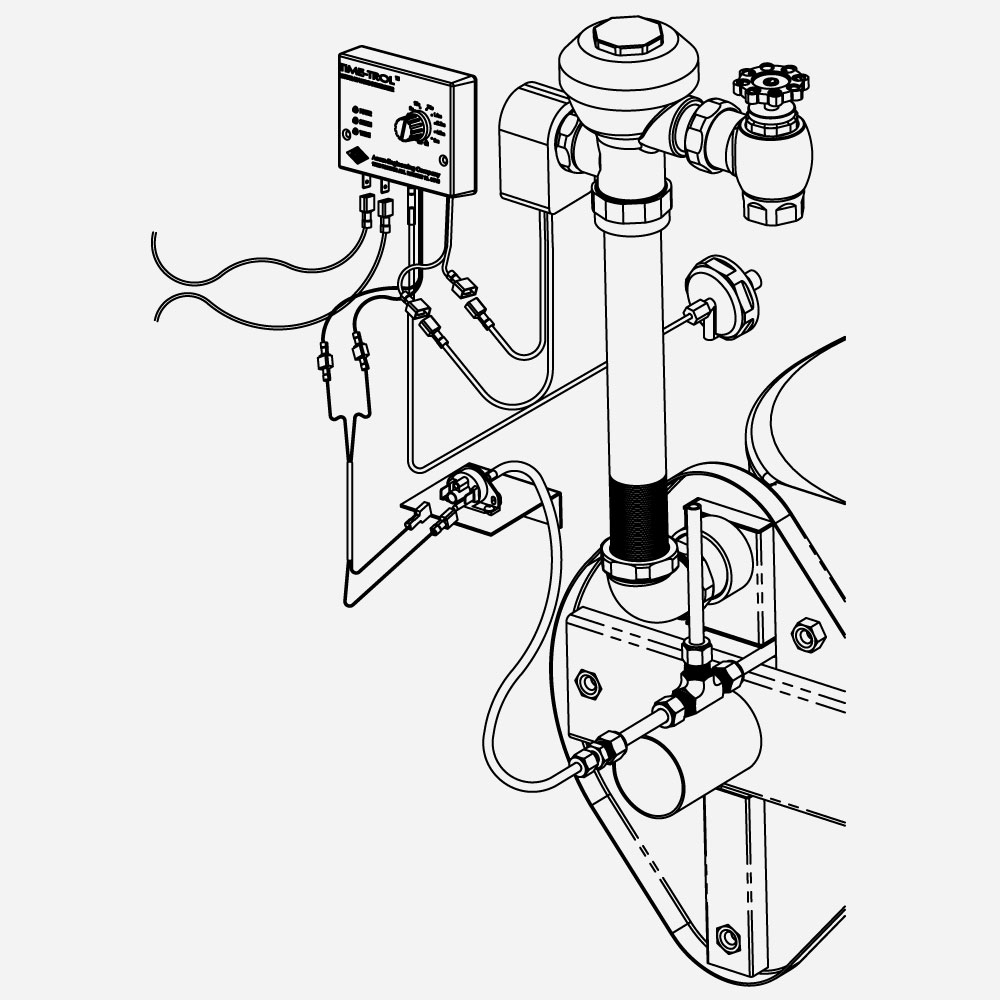 Push Button Solenoid Flush Valve Application Time-Trol® with Flood-Trol Anti-Flood System