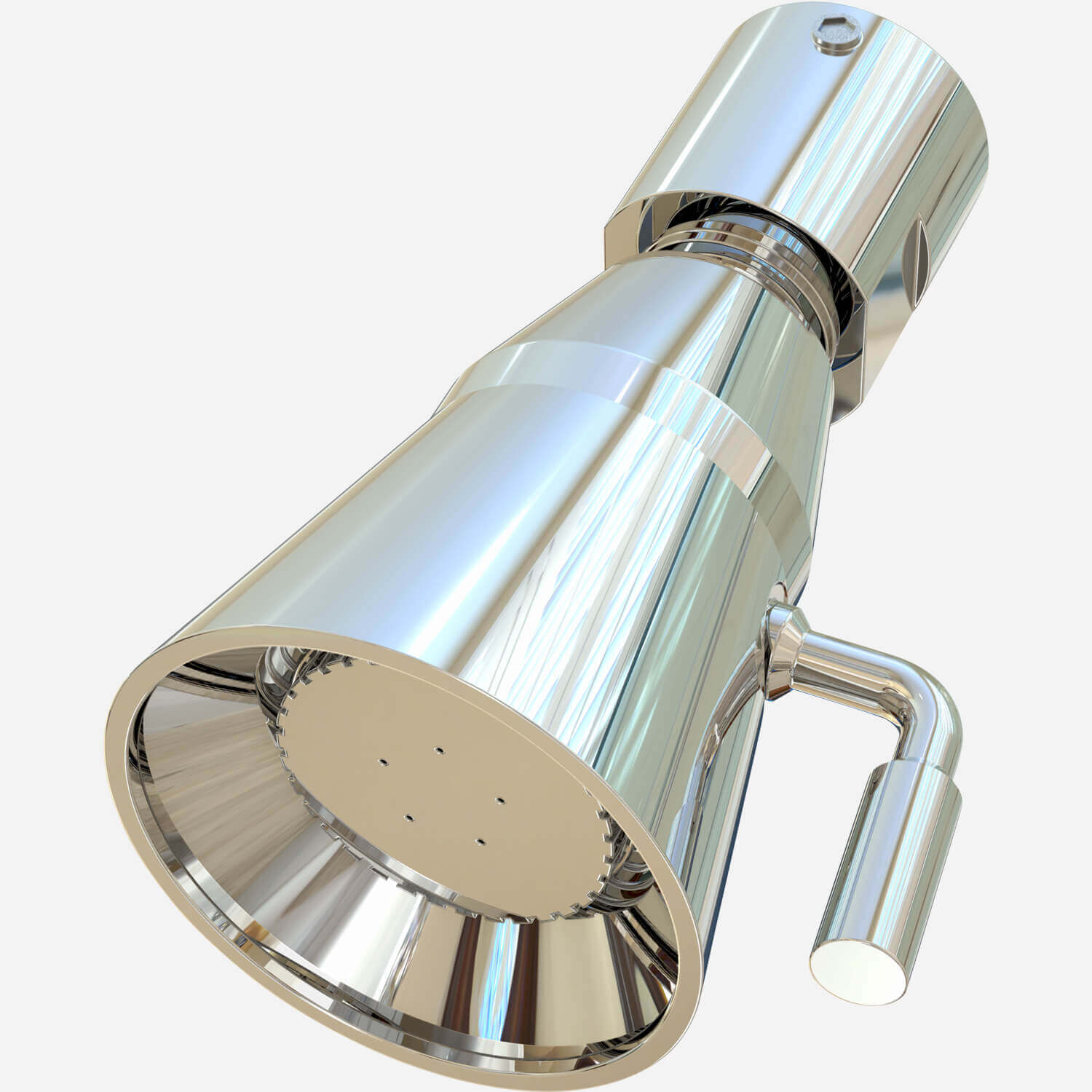 Accessory: Small Showerhead, Chrome Plated Brass