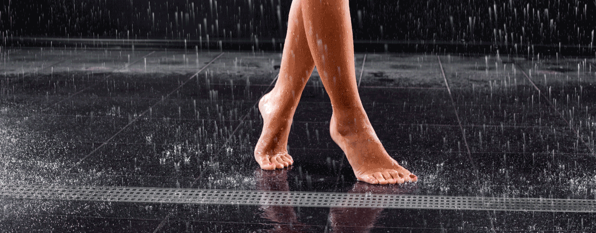 Fine-Line Linear Shower Drain Banner