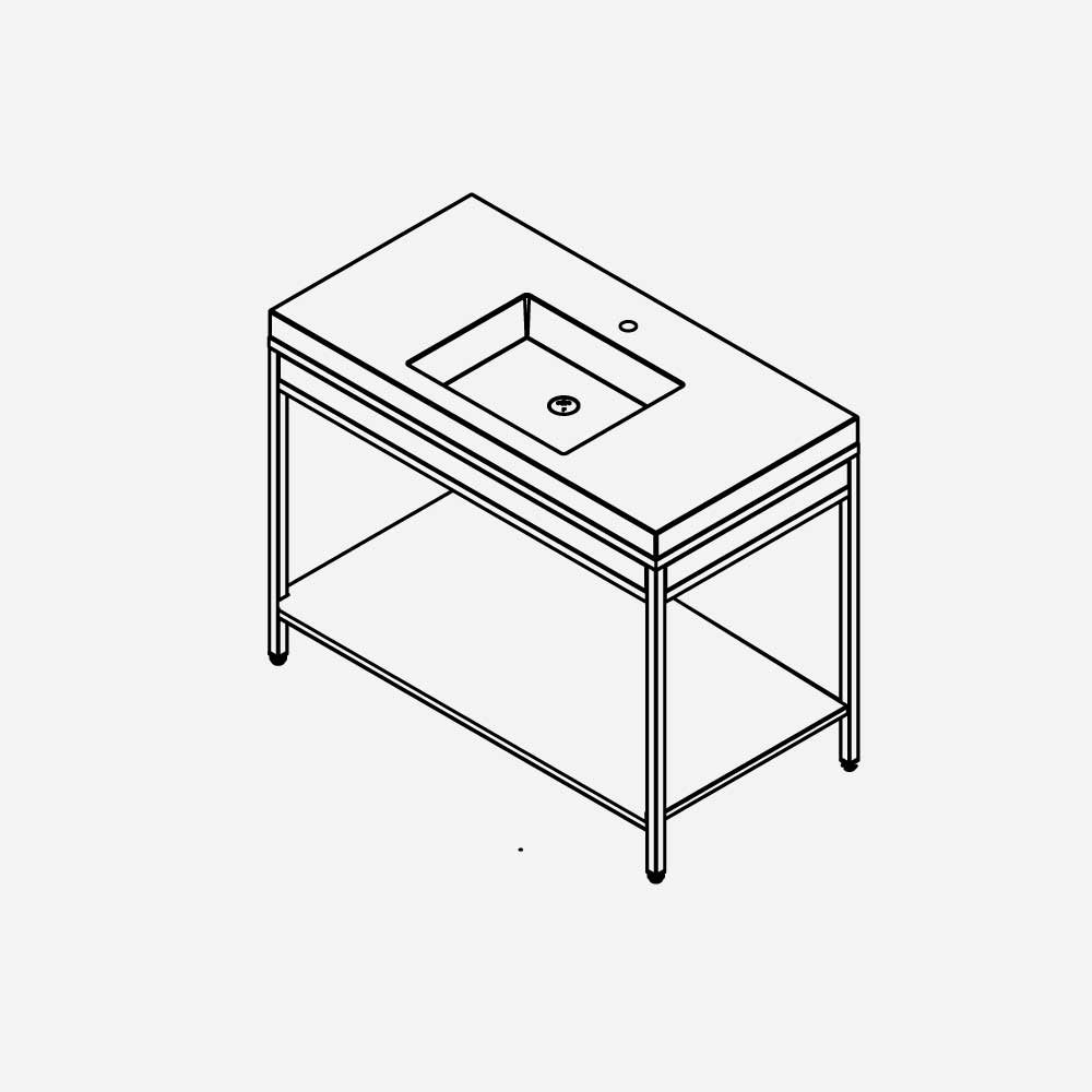 Option: Solid Surface Storage Shelf