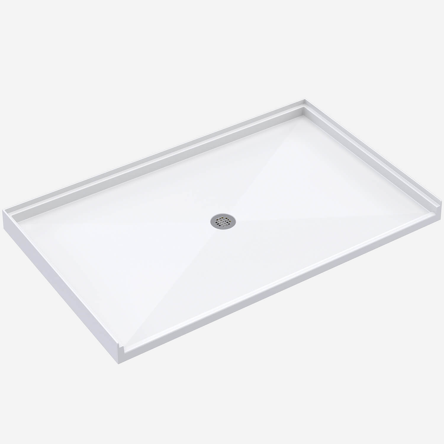 SLAB™ Solid Surface Shower Floor, 60" x 30" ADA Compliant