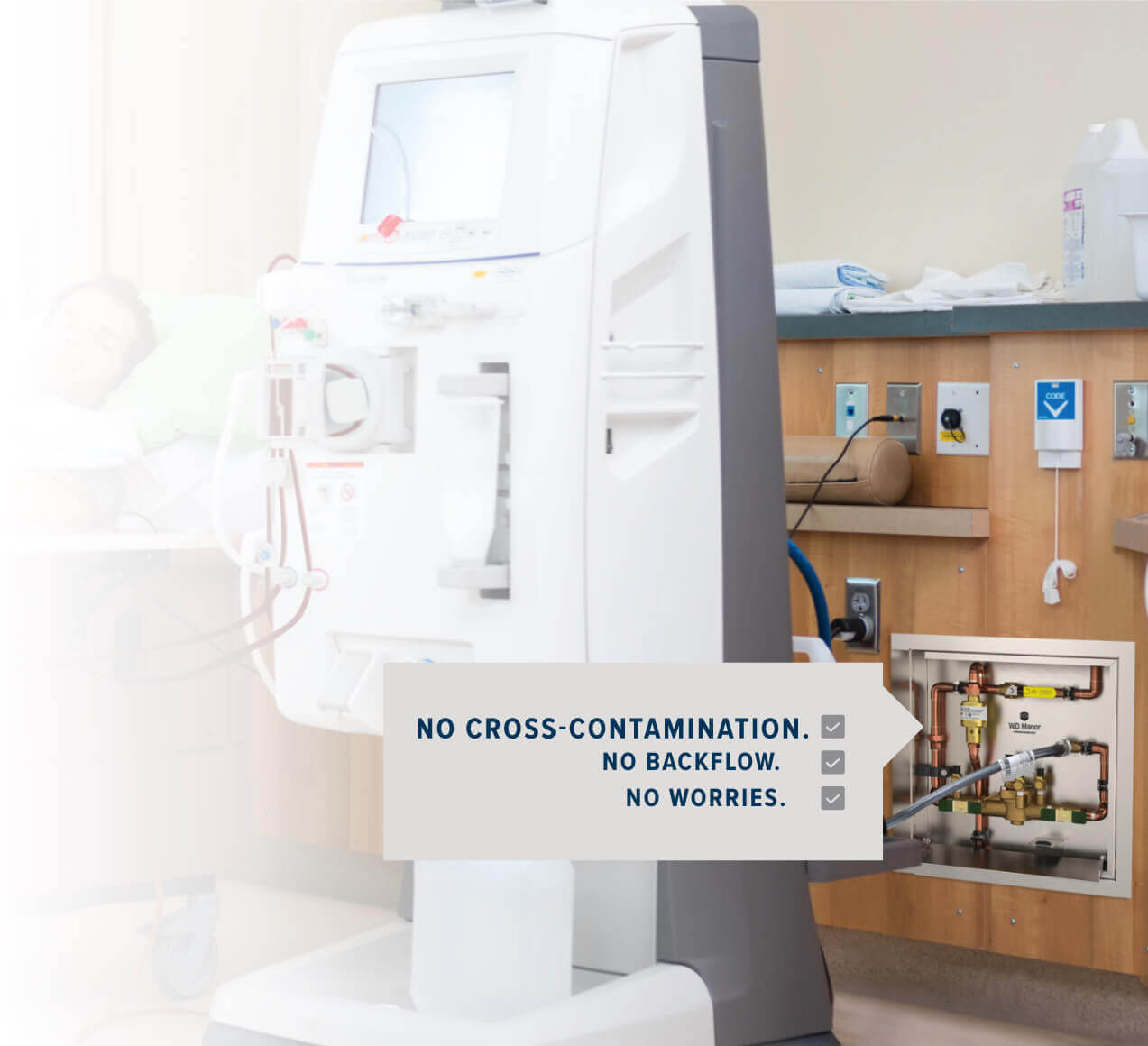 Safer Experience Using self-contained dialysis box