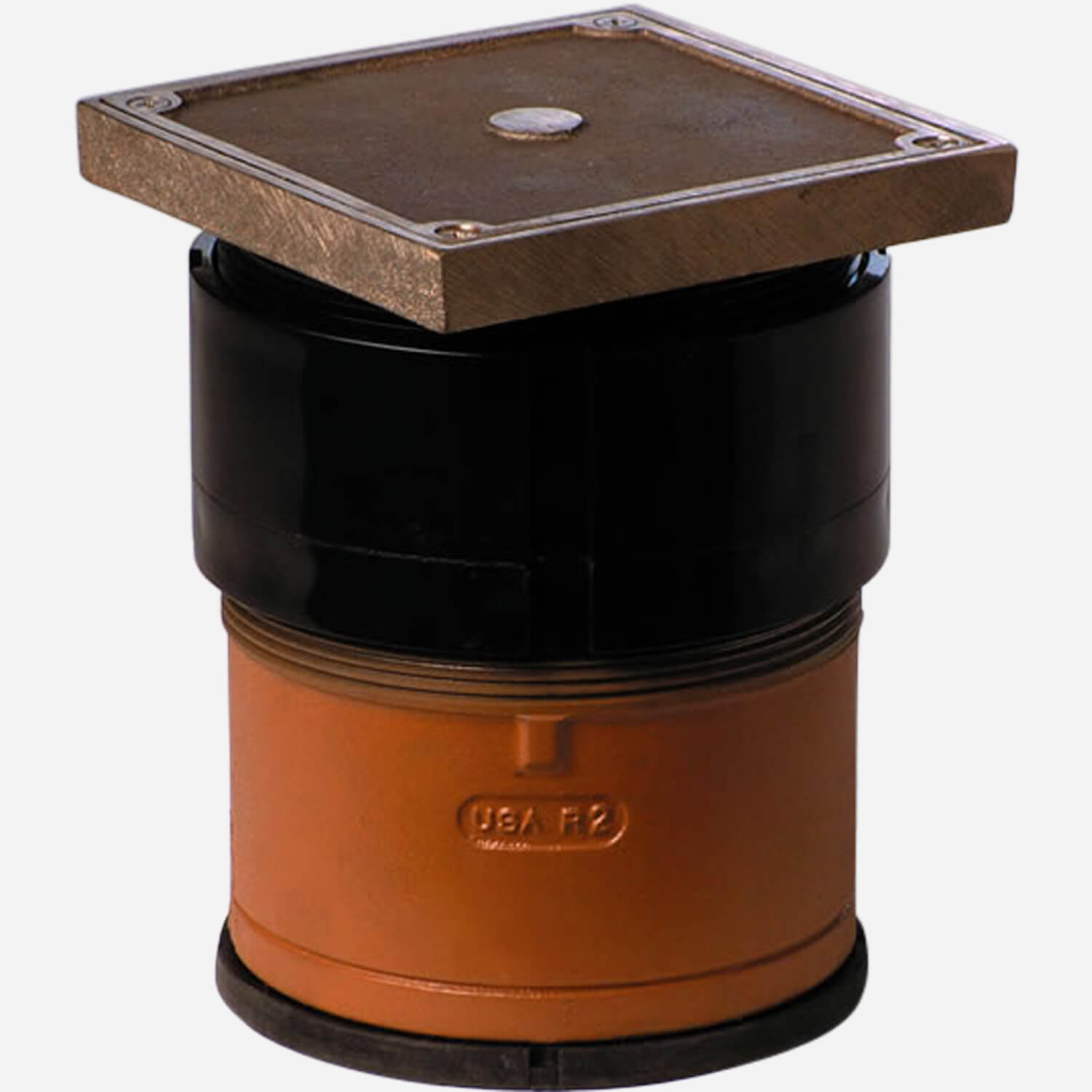 Tile Floor Cleanouts with Square Nickel Bronze Tops, Tile Recess and Speedi-Set® Outlet