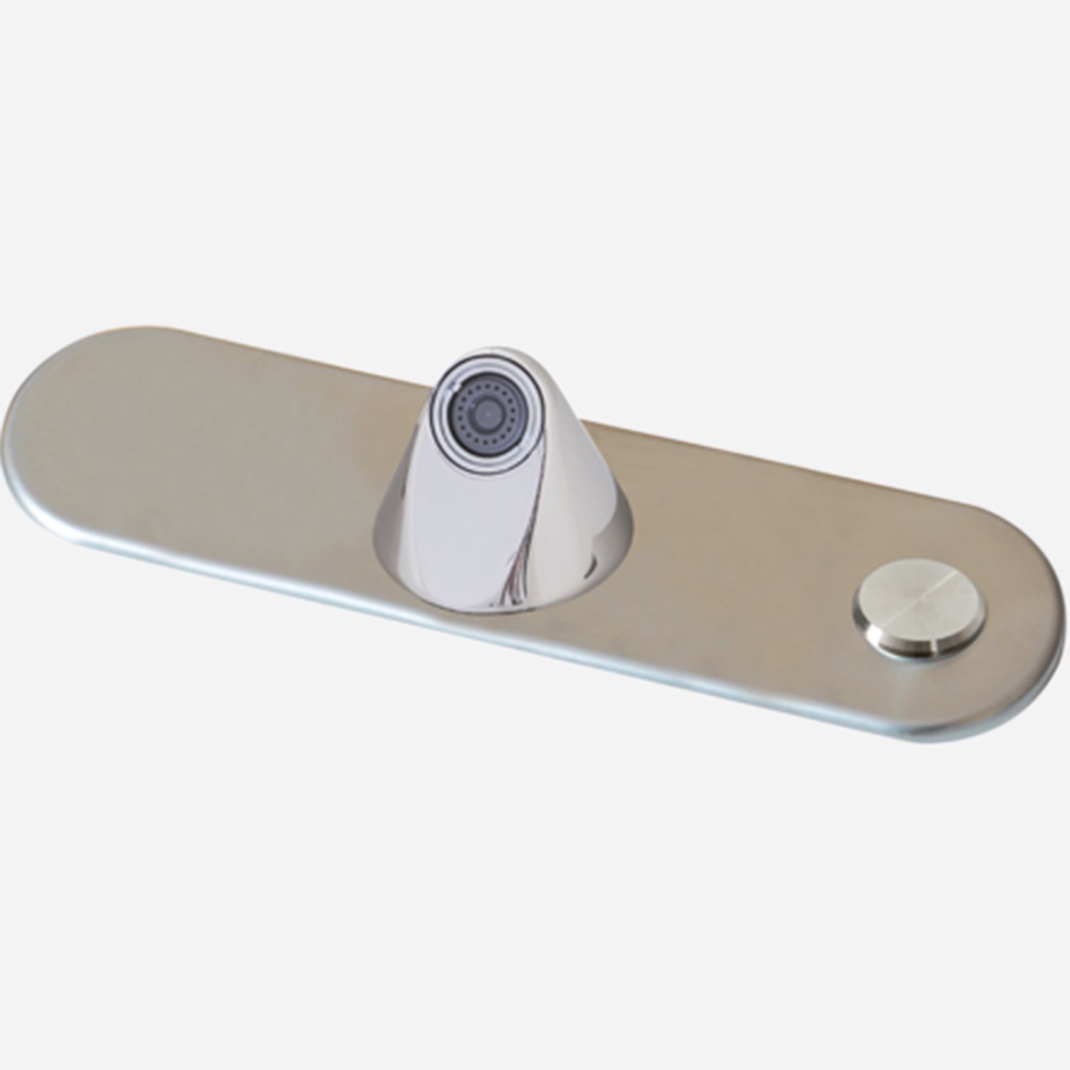 BestCare® Ligature-Resistant Conical Spout, Piezo Button 8” Centerset Escutcheon, Single Temp Solenoid Valve