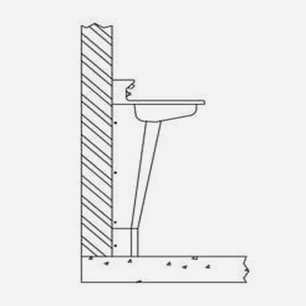 Option: On-Floor, Wall Outlet Hand Wash Station