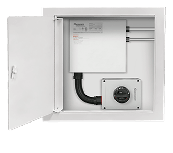 Z-R1818D with R Series Tankless Water Heater and 2095-4 Disconnect Switch Door Opening: 18" x 18 " (457 mm x 457 mm)