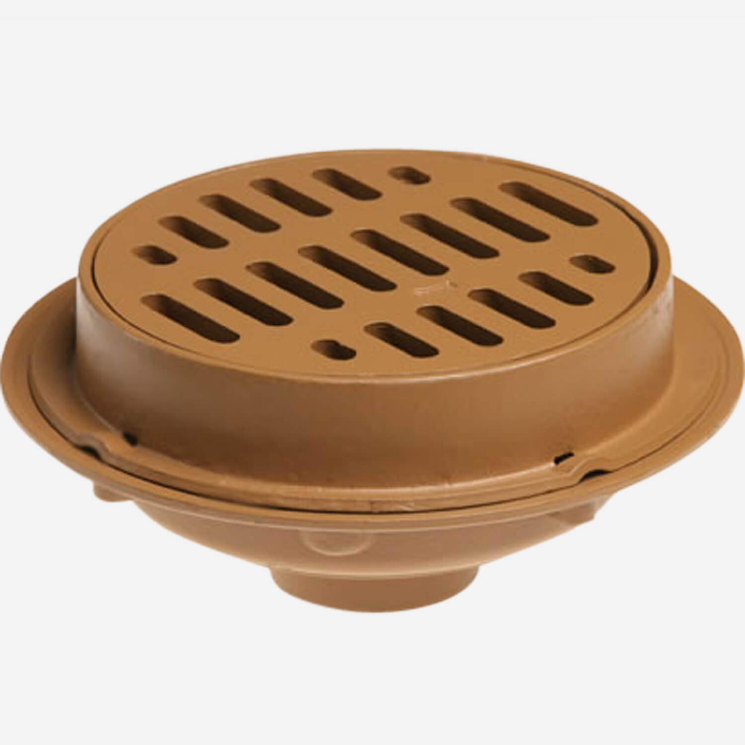 Medium Duty Floor Drains with 12" Round Tops and Tractor Grate