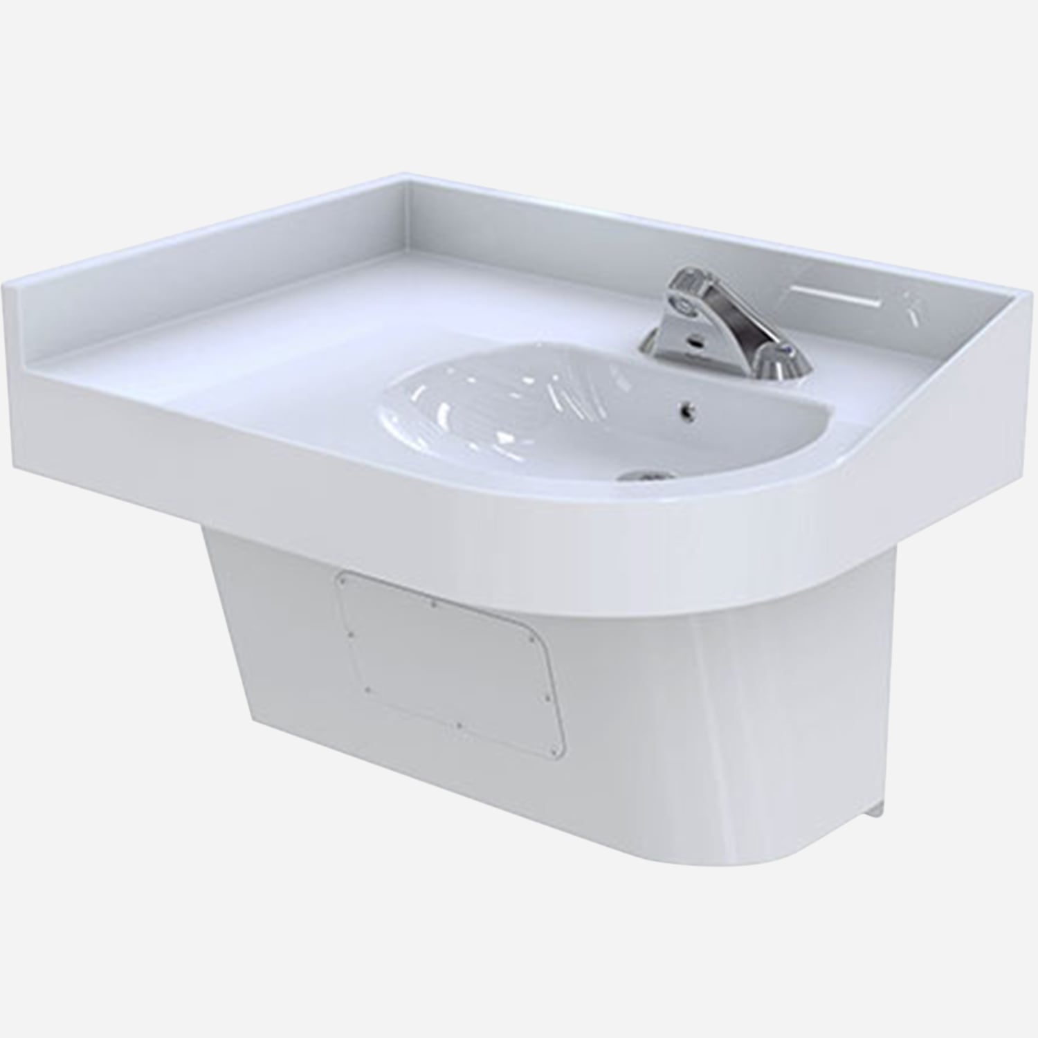 BestCare® Ligature-Resistant ADA Compliant Stainless Steel Corner Basin