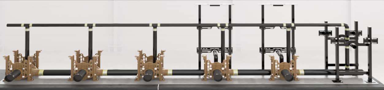 Jay R. Smith Mfg. Co. Fixture Support Battery construction option: Sheet Floor Mount