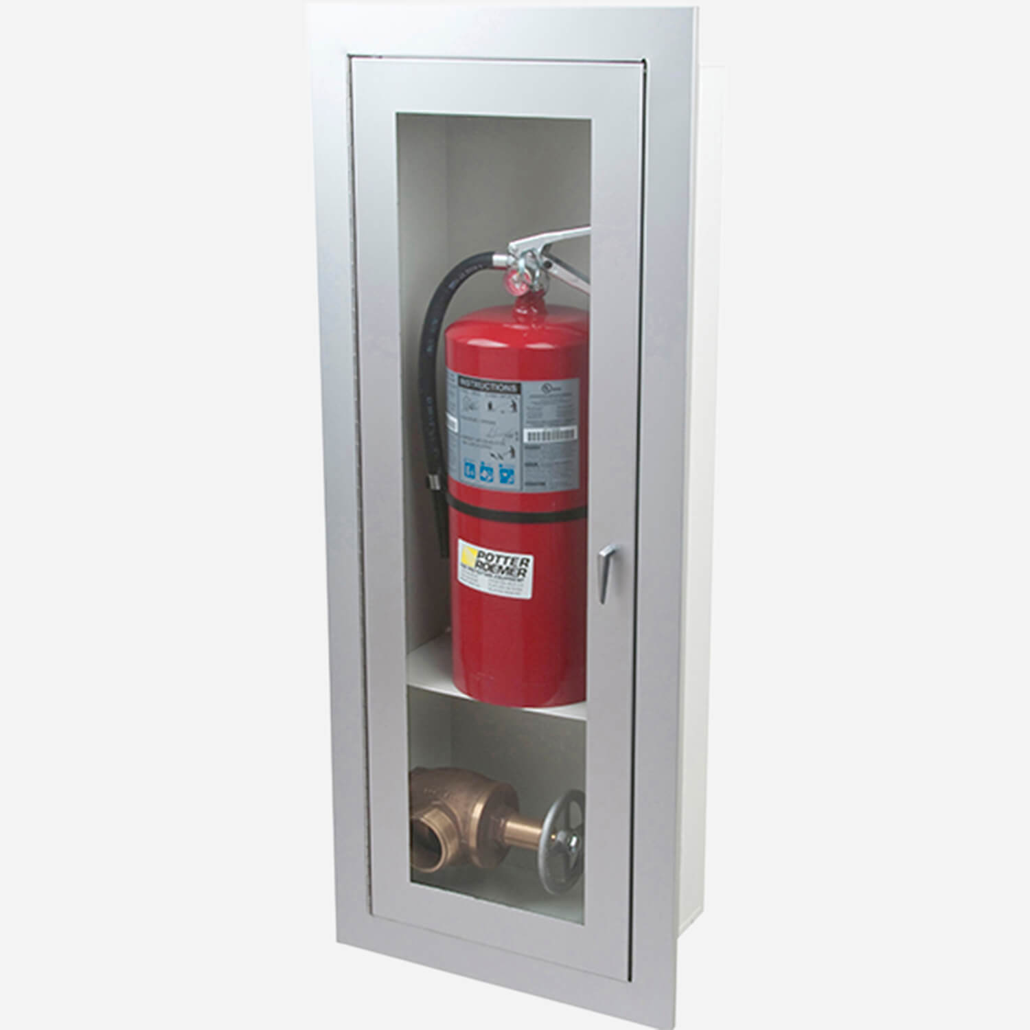 Recessed Alta Valve & Fire Extinguisher Cabinet