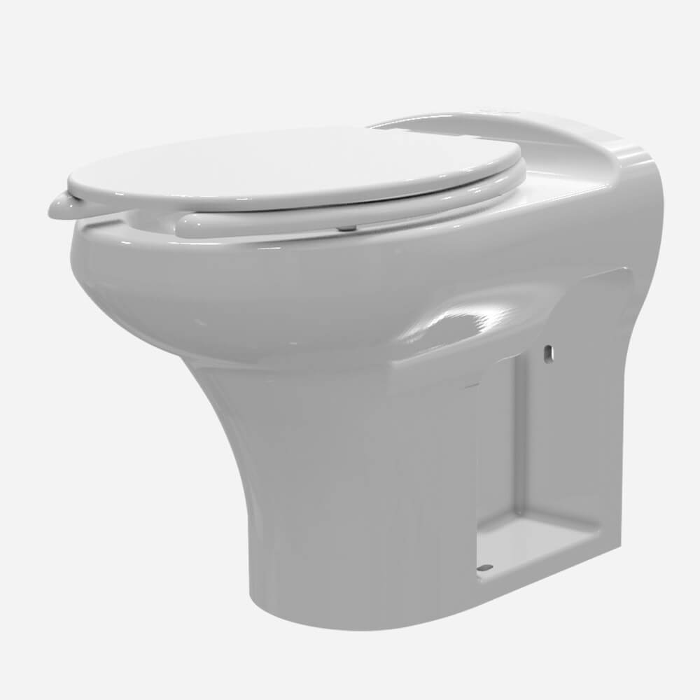 Vitreous China Vacuum Toilet, On-Floor, ADA