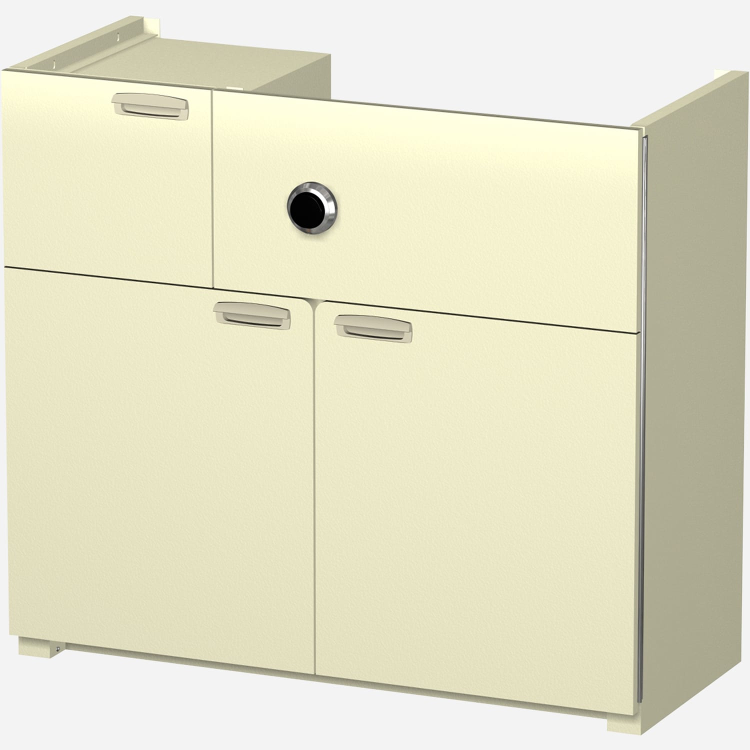 Built-in Cabinet, Pivoting Toilet, Back Waste Outlet