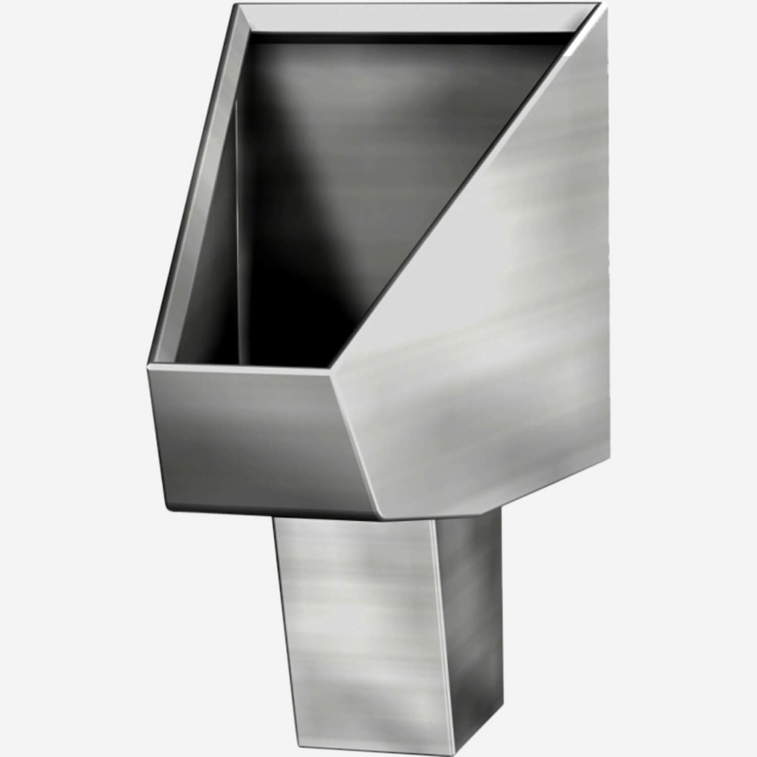 Rear Mount, Washout, Straddle Type ADA Compliant Stainless Steel Security Urinal