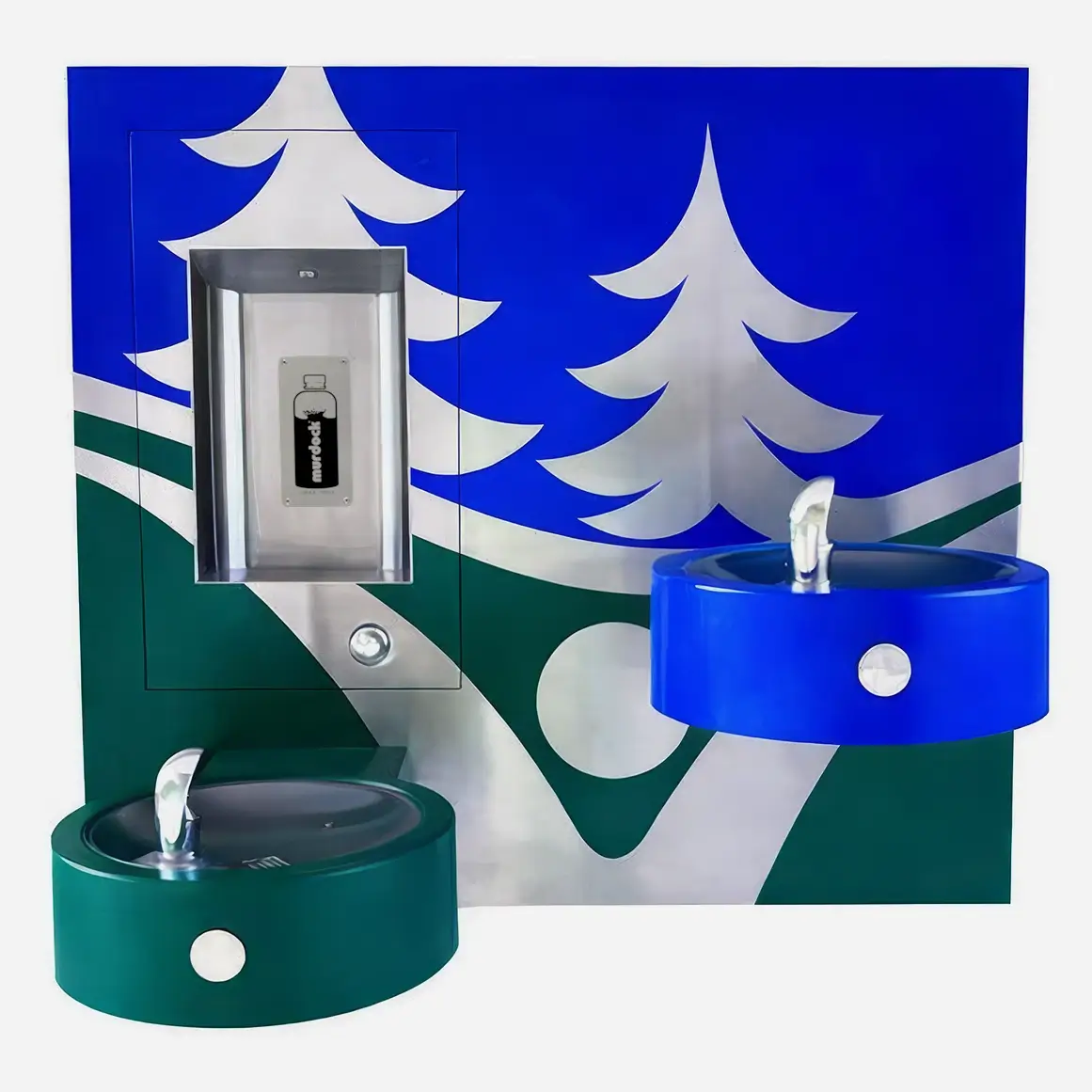 Custom M-OBR4-GRD Bottle Filler with Drinking Fountain