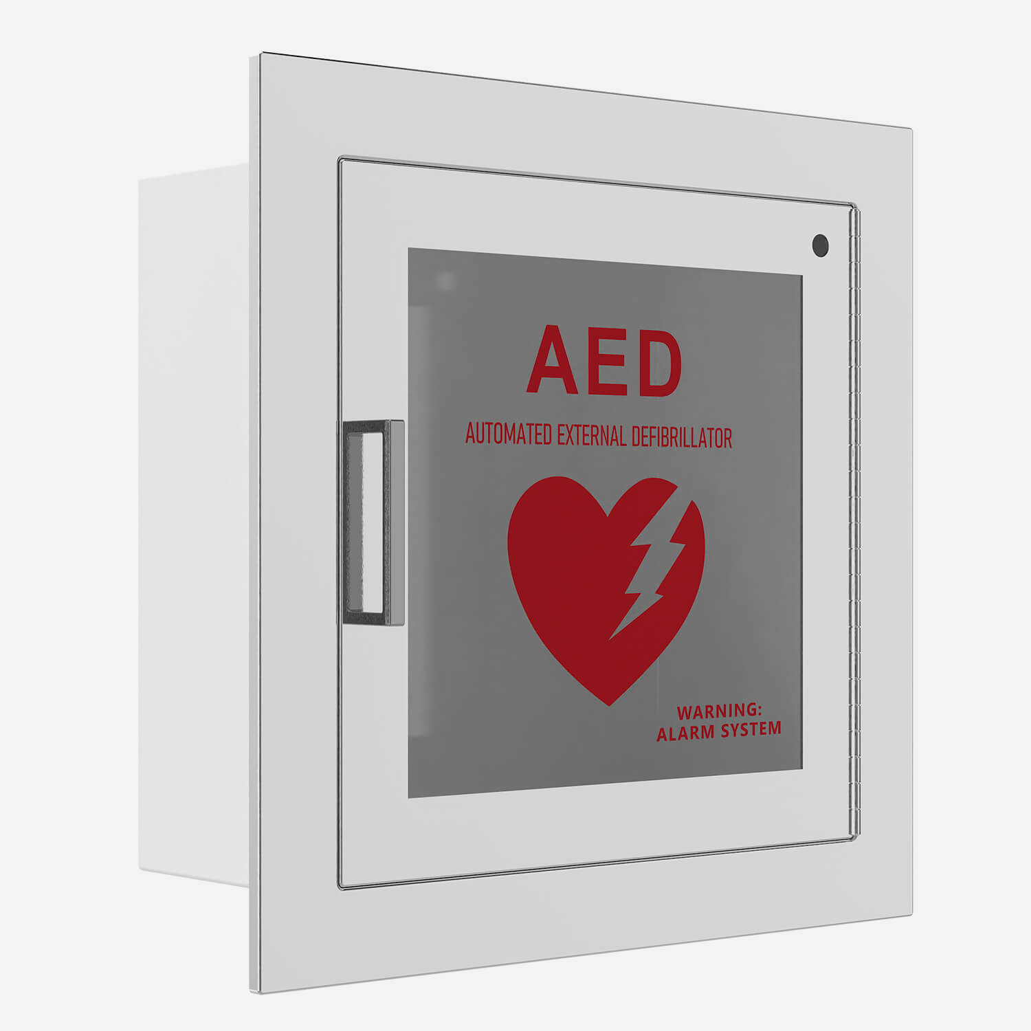 Recessed 14" x 14" Fire Rated AED Cabinet with Stainless Steel Trim and Door