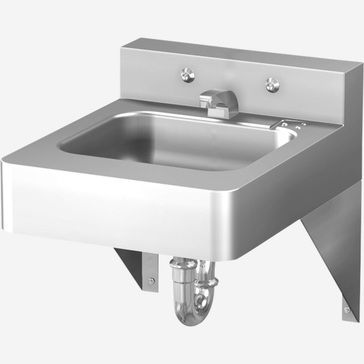 Front Mount, 18" x 22" ADA Compliant Stainless Steel Lavatory with Rectangular Bowl