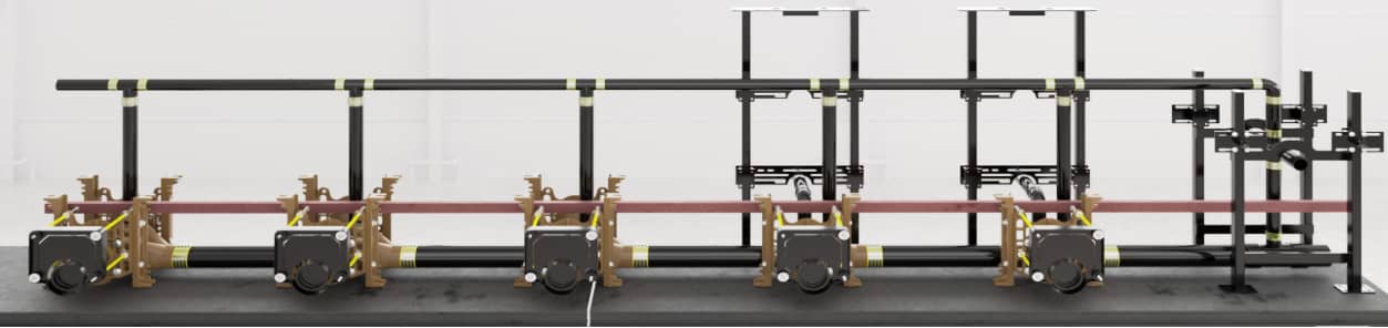 Jay R. Smith Mfg. Co. Fixture Support Battery construction option: Angle Iron Top Rear Mount