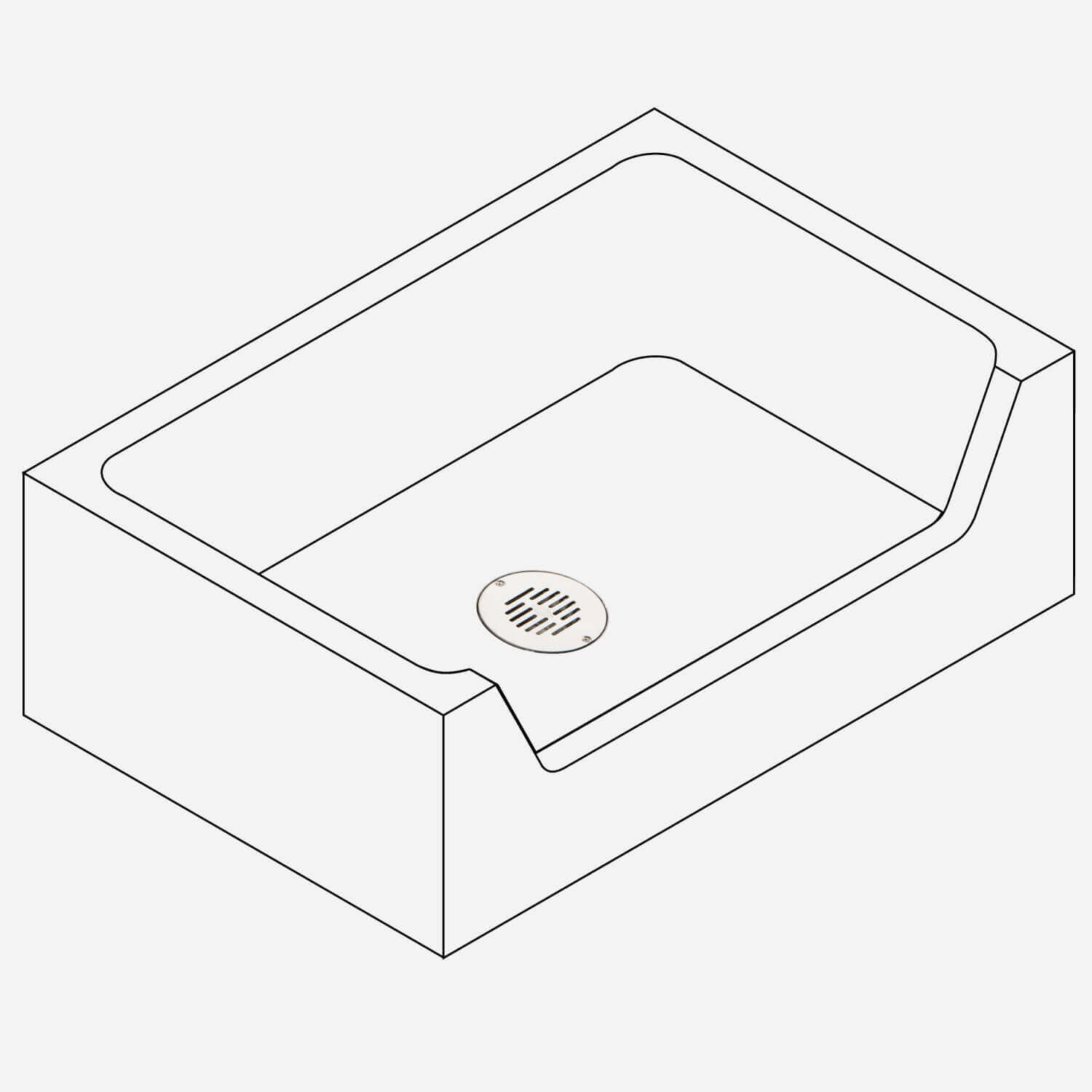 36" x 24" x 12" Height Drop Front Terrazzo Mop Sink