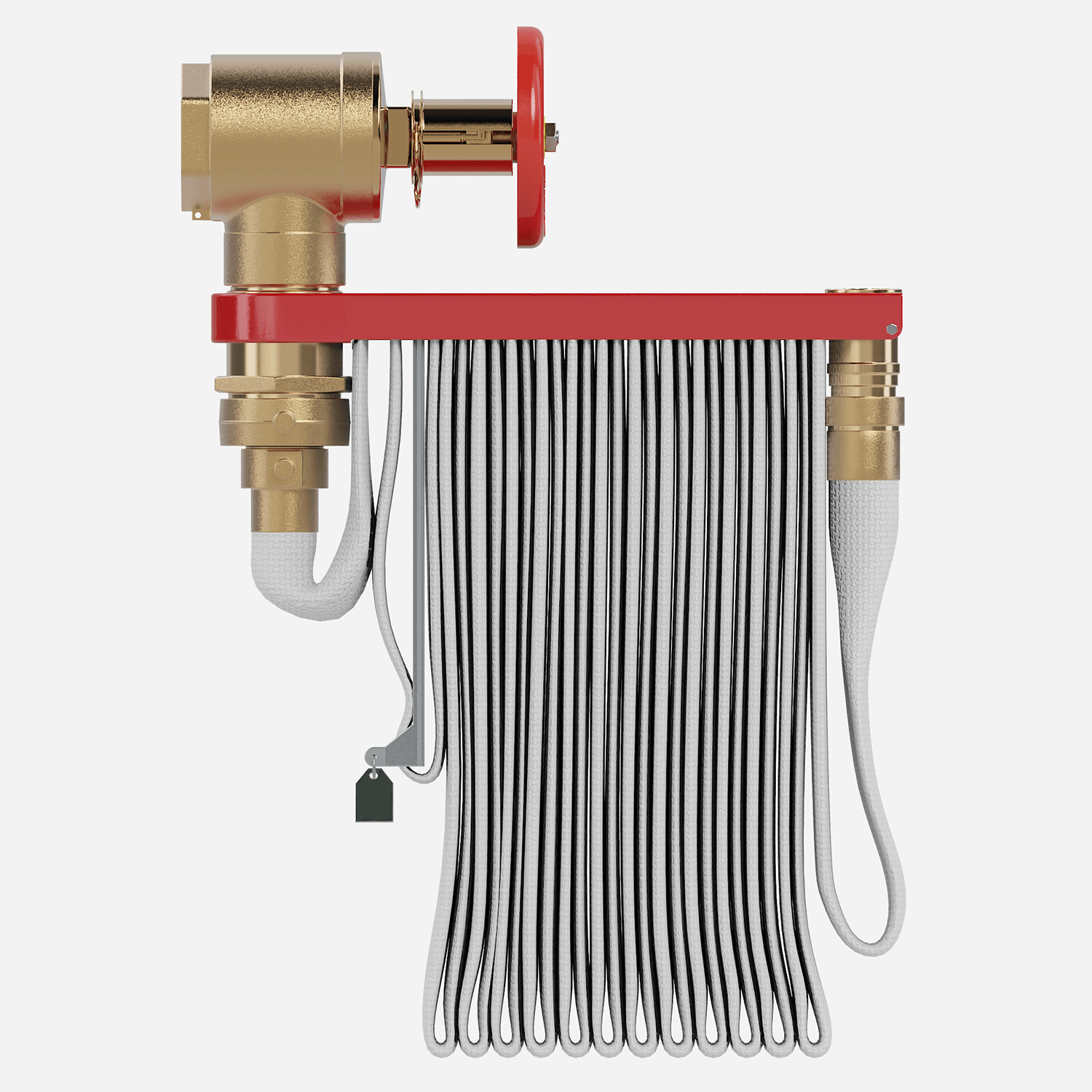 Complete Fire Hose Rack Unit featuring 2.5 Inch Valve and 75 Foot Hose