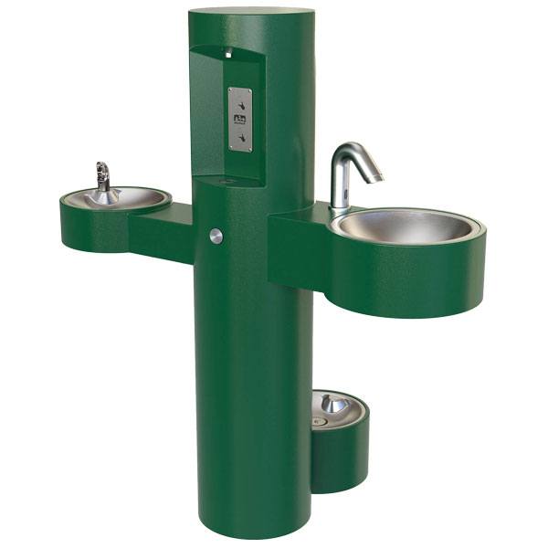 Wash-N-Go! Outdoor Hand Washing Station, Water Fountain, and Water Bottle Filler