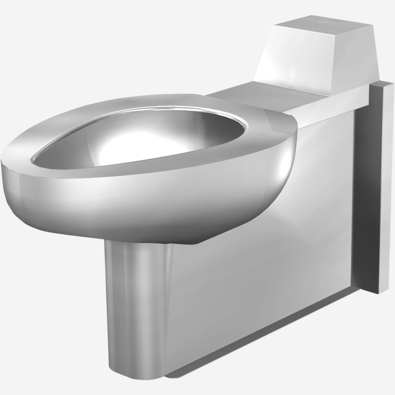 On-Floor, Wall Waste, Blowout Jet Stainless Steel Replacement Security Toilet